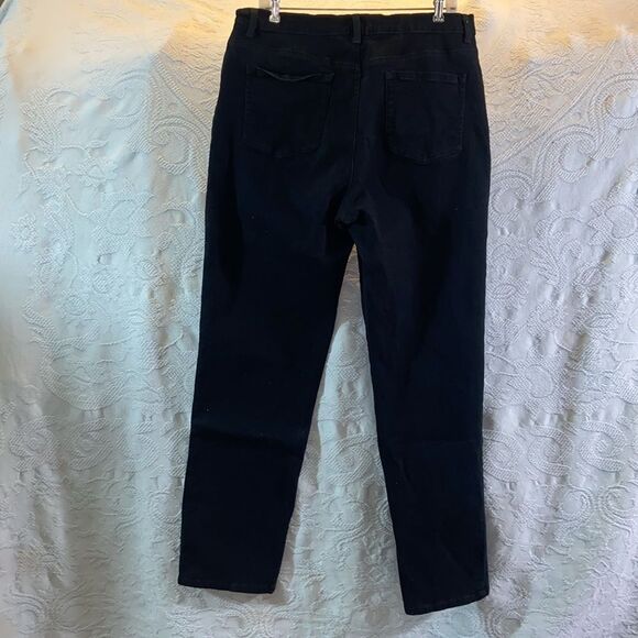 Gloria Vanderbilt Amanda Black Straight-Leg Pants Jeans Size 16 - Picture 12 of 12